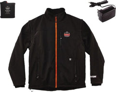 Ergodyne - Size XL Heated & Cold Weather Jacket - Black, Polyester, Zipper Closure, 42 to 46" Chest - Exact Tooling