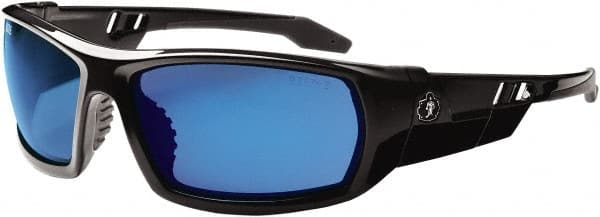 Ergodyne - Blue Lenses, Framed Safety Glasses - Uncoated Lenses, Size Universal, Wrap Around - Exact Tooling