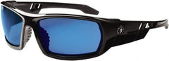 Ergodyne - Blue Lenses, Framed Safety Glasses - Uncoated Lenses, Size Universal, Wrap Around - Exact Tooling
