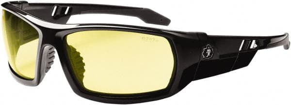 Ergodyne - Yellow Lenses, Framed Safety Glasses - Uncoated Lenses, Size Universal, Wrap Around - Exact Tooling