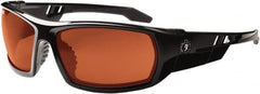 Ergodyne - Copper Lenses, Framed Safety Glasses - Uncoated Lenses, Size Universal, Wrap Around - Exact Tooling