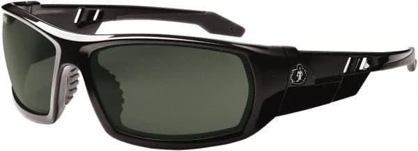 Ergodyne - Green Lenses, Framed Polarized Glasses - Uncoated Lenses, Size Universal, Wrap Around - Exact Tooling