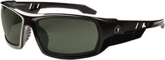 Ergodyne - Green Lenses, Framed Polarized Glasses - Uncoated Lenses, Size Universal, Wrap Around - Exact Tooling