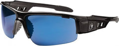Ergodyne - Blue Lenses, Framed Safety Glasses - Uncoated Lenses, Size Universal, Wrap Around - Exact Tooling