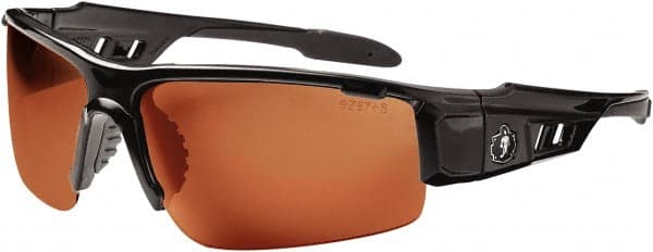 Ergodyne - Copper Lenses, Framed Safety Glasses - Uncoated Lenses, Size Universal, Wrap Around - Exact Tooling