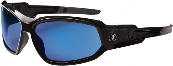 Ergodyne - Blue Lenses, Framed Safety Glasses - Uncoated Lenses, Size Universal, Wrap Around - Exact Tooling