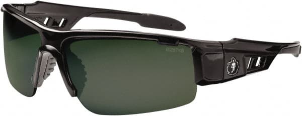 Ergodyne - Green Lenses, Framed Polarized Glasses - Uncoated Lenses, Size Universal, Wrap Around - Exact Tooling