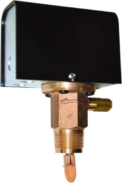 McDonnell & Miller - 1,000 psi, Stainless Steel Housing, Adjustable Paddle Flow Switch - 7.7 Flow Set Point, 35,004 Flow Point cc/min, 4.8 to 998 GPM, 120/240 Voltage, 1-1/4 Inch Thread Size - Exact Tooling