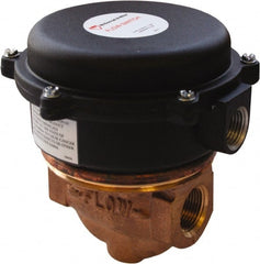McDonnell & Miller - 100 psi, Brass Housing, Adjustable Paddle Flow Switch - 0.12 Flow Set Point, 545 Flow Point cc/min, 0.12 to 2.5 GPM, 120/240 Voltage, 3/4 Inch Thread Size - Exact Tooling