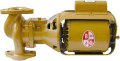 Bell & Gossett - .33 hp, 1 Phase, Bronze Housing, Cast Bronze Impeller, Inline Circulator Pump - 115/230V Volt, 60 Hz Hz, 125 Max psi, 120V Motor - Exact Tooling