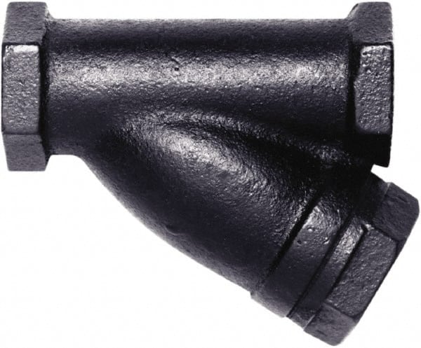 Hoffman Speciality - 1/2" Pipe, Female NPT Ends, Cast Iron Y-Strainer - 250 psi Pressure Rating, 400 psi WOG Rating, 250 psi WSP Rating - Exact Tooling