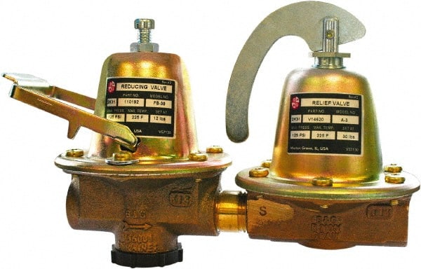 Bell & Gossett - 1/2" Inlet, 1/2" Outlet, FNPT, Dual Control Regulator Relief Valve - 125 Max psi, Lead Free Brass - Exact Tooling