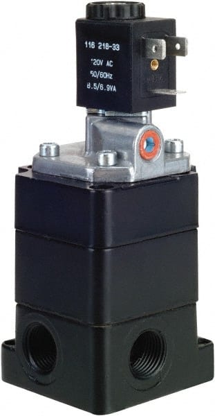 ARO/Ingersoll-Rand - Pilot-Operated Solenoid Valves Valve Type: 3-Way Poppet Actuator Type: Solenoid - Exact Tooling