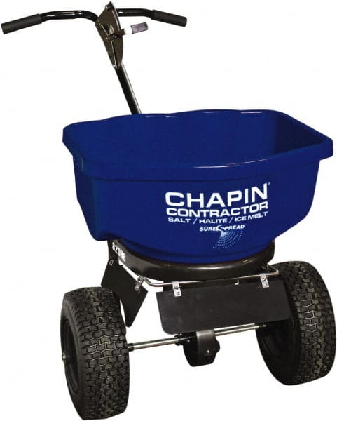Chapin - 80 Lb Powder Coated Steel Walk Behind Broadcast Landscape Spreader - 14" Pneumatic Wheels - Exact Tooling