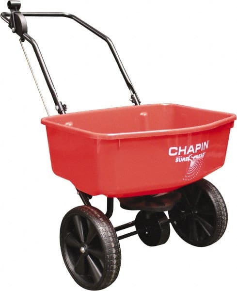 Chapin - 70 Lb Powder Coated Steel Walk Behind Broadcast Landscape Spreader - 10" Solid Rubber Wheels - Exact Tooling