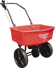 Chapin - 70 Lb Powder Coated Steel Walk Behind Broadcast Landscape Spreader - 10" Solid Rubber Wheels - Exact Tooling