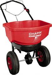 Chapin - 80 Lb Powder Coated Steel Walk Behind Broadcast Landscape Spreader - 12" Pneumatic Wheels - Exact Tooling