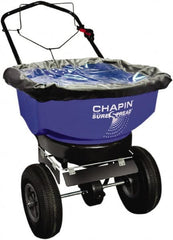 Chapin - 80 Lb Powder Coated Steel Walk Behind Broadcast Landscape Spreader - 12" Pneumatic Wheels - Exact Tooling