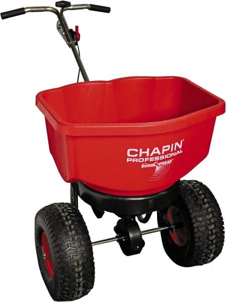 Chapin - 100 Lb Stainless Steel Walk Behind Broadcast Landscape Spreader - 14" Pneumatic Wheels - Exact Tooling