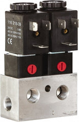 ARO/Ingersoll-Rand - 1/8", CAT Series 3-Way 2-Position Bar Manifold Stacking Solenoid Valve - 24 VDC, 0.062 CV Rate, 3.275" High x 3" Long - Exact Tooling