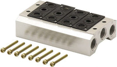 ARO/Ingersoll-Rand - 1/8" 4 Station Solenoid Valve Manifold - Use with Sierra 18mm Solenoid Valves - Exact Tooling