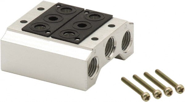 ARO/Ingersoll-Rand - 1/8" 2 Station Solenoid Valve Manifold - Use with Sierra 18mm Solenoid Valves - Exact Tooling