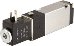 ARO/Ingersoll-Rand - 1/8" Inlet x 1/8" Outlet, Solenoid Actuator, Spring Return, 2 Position, Body Ported Solenoid Air Valve - 24 VDC Input, 0.7 CV, 4 Way, 115 psi, 122° Max Temp - Exact Tooling