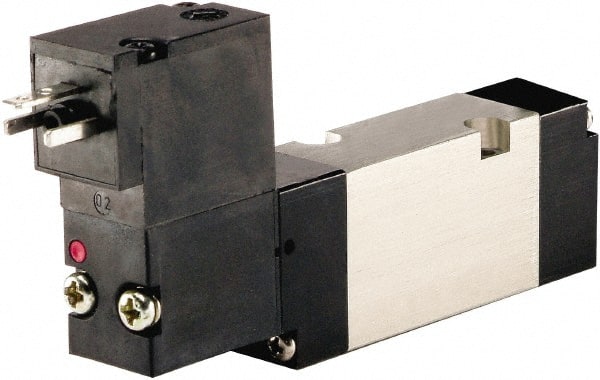 ARO/Ingersoll-Rand - Solenoid Actuator, Spring Return, 2 Position, Body Ported Solenoid Air Valve - 24 VDC Input, 1/4 CV, 4 Way, 115 psi, 122° Max Temp - Exact Tooling