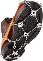 Ergodyne - Size L, (Women's Size L) Strap-On Cleat - Steel Studs Traction, Orange - Exact Tooling