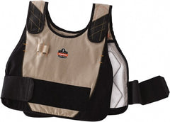 Ergodyne - Size L/XL, Khaki Cooling Vest - 40 to 52" Chest, Hook & Loop Front, Cotton - Exact Tooling