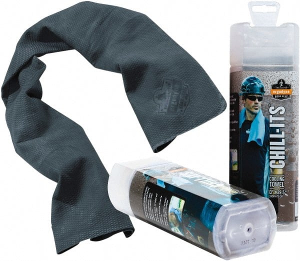 Ergodyne - Size 40", Cooling Towel - Gray Solid Pattern, Polyester - Exact Tooling