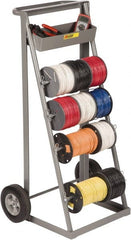 Little Giant - 300 Lb Capacity, 24" Wide x 18-1/2" Long x 45-1/2" High Wire Spool Cart - 1 Shelf, Steel - Exact Tooling