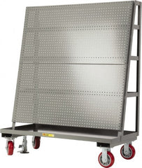 Little Giant - 48" Wide x 60" High x 24" Deep, Pegboard A-Frame with Back Shelf Storage - 2,000 Lb Capacity - Exact Tooling