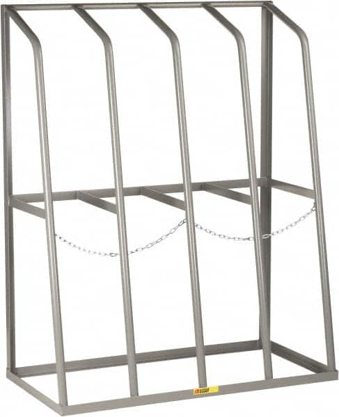 Little Giant - 4 Bay, 1,500 Lb Capacity, Gray Vertical Bar Storage Rack - 48" Wide x 60" High x 24" Deep - Exact Tooling