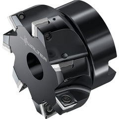 Walter - 10 Inserts, 125mm Cut Diam, 40mm Arbor Diam, Indexable Square-Shoulder Face Mill - 0° Lead Angle, 63mm High, Through Coolant, Series M4132-B1 - Exact Tooling