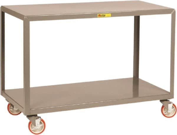 Little Giant - Mobile Table - Steel, Gray, 48" Long x 30" Deep x 34" High - Exact Tooling