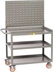 Little Giant - 1,200 Lb Capacity, 3 Shelf, 3 Drawer Mobile Workstation - 53-1/2" Wide x 24" Deep x 60" High, Gray - Exact Tooling