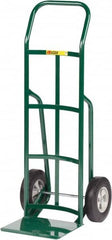 Little Giant - 800 Lb Capacity 47" OAH Hand Truck - 12 x 14" Base Plate, Continuous Handle, Steel, Solid Rubber Wheels - Exact Tooling