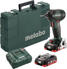 Metabo - 18 Volt, 1/4" Drive, 1,770 Ft/Lb Torque, Cordless Impact Driver - Pistol Grip Handle, 2900 RPM, 2 Batteries Included - Exact Tooling