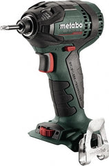 Metabo - 18 Volt, 1/4" Drive, 1,770 Ft/Lb Torque, Cordless Impact Driver - Pistol Grip Handle, 2900 RPM, Bare Tool - Exact Tooling