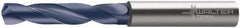 Walter-Titex - 11.4mm 140° Spiral Flute Solid Carbide Screw Machine Drill Bit - TiAlN Finish, Right Hand Cut, 1.347" Flute Length, 4" OAL, Special Type Point, Straight Shank - Exact Tooling