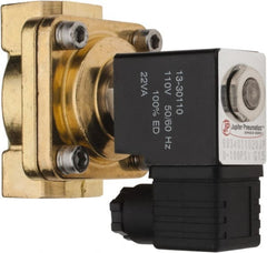 PRO-SOURCE - 3/4", 2/2 Way Stacking Solenoid Valve - 110 VAC, 8.78 CV Rate, 4.21" High x 3.54" Long - Exact Tooling