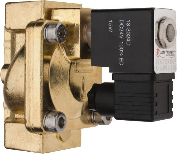 PRO-SOURCE - 3/4", 2/2 Way Stacking Solenoid Valve - 24 VDC, 12 CV Rate, 4.98" High x 3.78" Long - Exact Tooling
