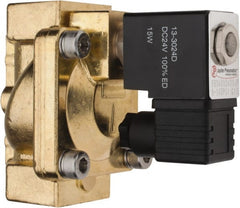 PRO-SOURCE - 3/4", 2/2 Way Stacking Solenoid Valve - 24 VDC, 12 CV Rate, 4.98" High x 3.78" Long - Exact Tooling
