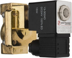 PRO-SOURCE - 1/2", 2/2 Way Stacking Solenoid Valve - 24 VDC, 4.5 CV Rate, 4.19" High x 2.83" Long - Exact Tooling