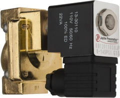 PRO-SOURCE - 1/2", 2/2 Way Stacking Solenoid Valve - 110 VAC, 4.5 CV Rate, 4.19" High x 2.83" Long - Exact Tooling
