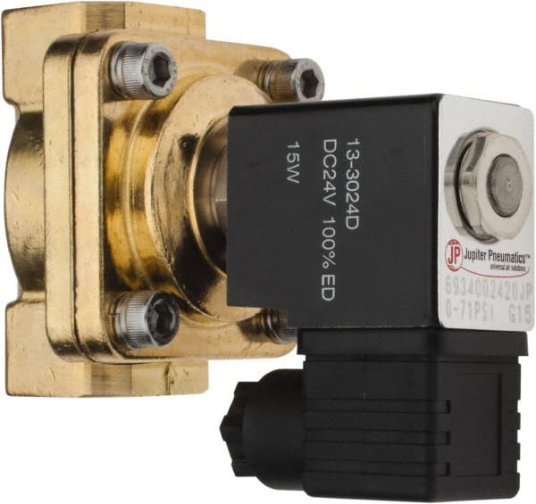 PRO-SOURCE - 3/4", 2/2 Way Stacking Solenoid Valve - 24 VDC, 8.78 CV Rate, 4.21" High x 3.54" Long - Exact Tooling