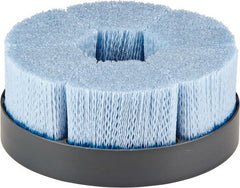 Tanis - 6" 120 Grit Ceramic Crimped Disc Brush - Shell Mill Holder Connector, 1-1/2" Trim Length, 1-1/4" Arbor Hole - Exact Tooling