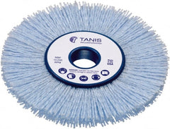 Tanis - 8" OD, 2" Arbor Hole, Crimped Nylon Wheel Brush - 1" Face Width, 1-1/4" Trim Length, 0.055" Filament Diam - Exact Tooling