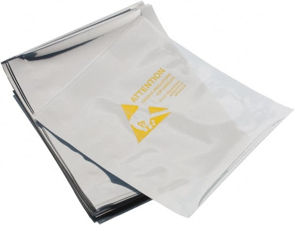Value Collection - 6" Long x 4" Wide, 3 mil Thick, Clear Metalized Static Shield Bag - Metal-In - Exact Tooling